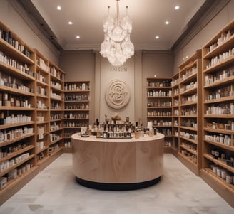 A tranquil massage room with a neatly made massage table covered in a neutral-toned sheet and a decorative blanket. A wicker chair with a cushion is placed beside the table. A serene Buddha statue is visible outside the glass doors that allow natural light to enter. The room features a calming ambiance with minimalist decor and a wall light adding warmth to the space.