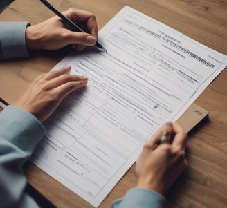 A neon sign with both English and Chinese characters illuminates against a dark background. The sign advertises a travel agency with services such as visa, tour, and ticket assistance. The surrounding area is dimly lit, with faint reflections visible.