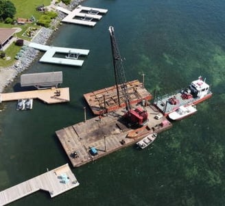 miami seawall waterfront with water and a dock and floating dock