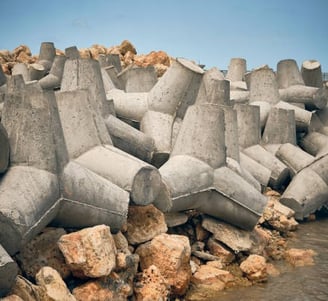 seawall stones