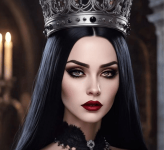 a woman with a crown crown and a crown tiable