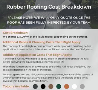 liquid rubber roofing cost breakdown