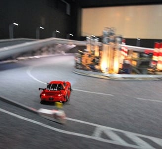 RC car drifting in a track