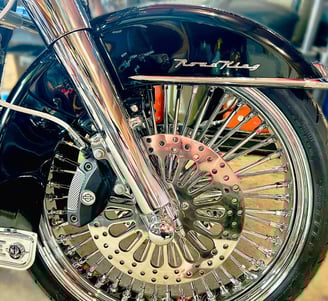 Detailed Chrome King Spoke Wheel at Propolish