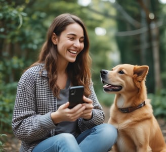 A black and white sign with text warning about pet waste transmitting disease. It instructs pet owners to leash and clean up after their pets. The sign features an illustration of a person walking a dog. It is mounted on a post surrounded by trees.