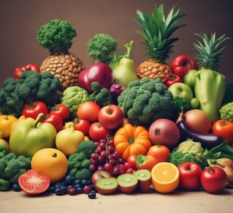 A selection of three colorful trays is filled with a variety of healthy snacks, including orange slices, nuts, seeds, and a measuring tape is artfully draped across them, suggesting themes of dieting or nutrition.