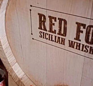 Sicilian Whiskey Botte pirografata