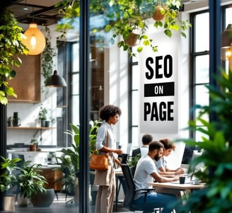 Trabajadores realizando SEO y marketing digital