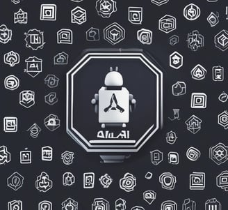 A laptop screen displaying the OpenAI logo and text. The laptop keyboard is visible below, with keys illuminated in a dimly lit environment.