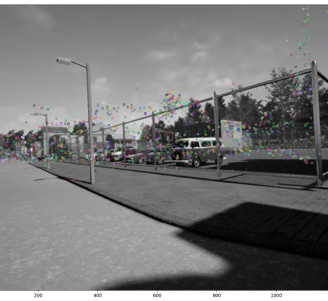 The colored circles are the SIFT keypoints found for this image.