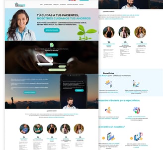Resultado del copywriting en el nuevo sitio web del cliente.