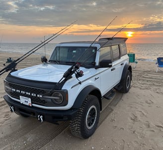 Surf fishing on the Delaware shore