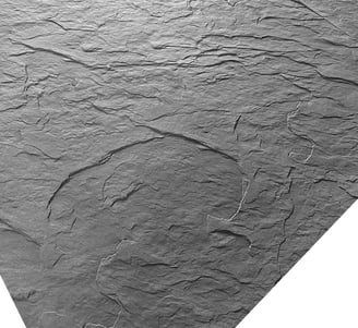 A high-quality flexistone slate in dark charcoal shades, ideal for modern architectural accents.