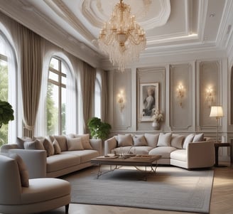 The image depicts an unfinished interior space with exposed brick walls and a concrete floor. Construction materials such as wooden boards, buckets, and other building supplies are scattered around the room. There is a partially opened doorway leading to another room, highlighting the ongoing renovation process.