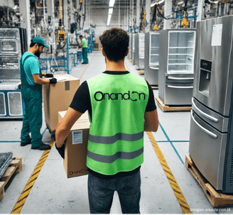 ONANDON worker delivering material
