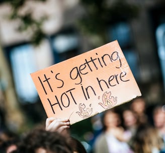 It's getting hot in here sign