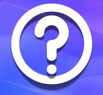 a question mark mark on a purple background
