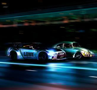 Car Nissan GT-R35 nismo by night