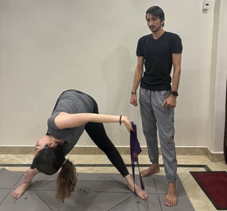 Yoga class at home