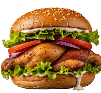 Roasted Chicken Burger from PremiYum Foods!