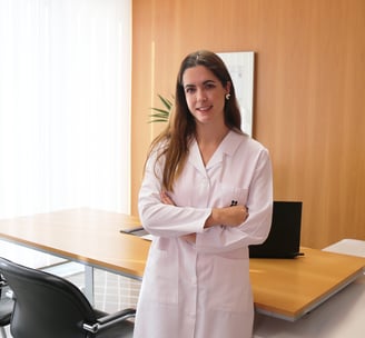 Dr. Maria Martínez, fertility specialist and Fertie’s medical advisor, standing in her clinic office