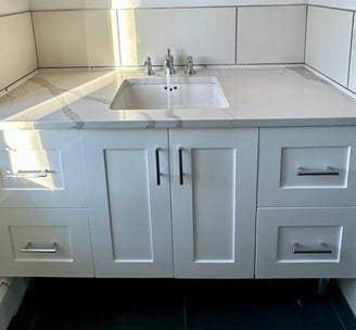 a bathroom with a sink and a sink