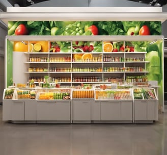 black and white store near houses