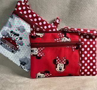 Small purses with Disney Mickey & Minnie fabrics