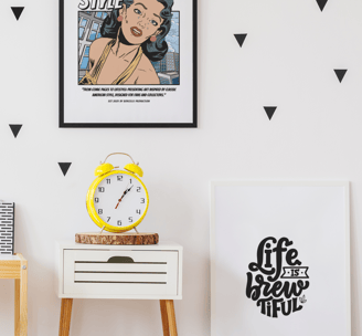 a clock on a wall in a room