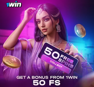1win is giving you a bonus: 50 free spins!