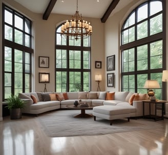 blue and white striped round textile