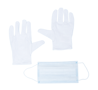 Surgical disposables regarding pair of gloves and mask for surgical use