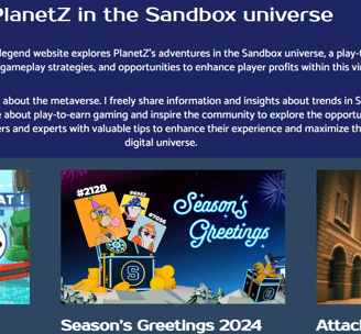 sandbox, metaverse, blog, planetZ, metaegend