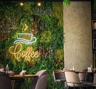 panneaux végétaux entreprise restaurant