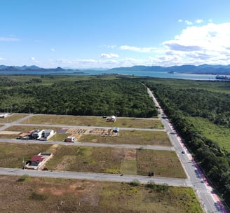Loteamento Cidade do Capri em Sao Francisco do Sul - visao area