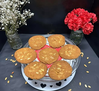 Peanut Butter Cookies with Peanuts on Top