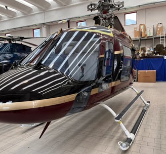 AW119 Koala helicopter during maintenance - the process of replacing key components