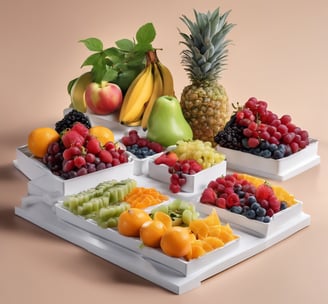 frutas tropicales. banana, piña, mango aguacate lima frutos rojos, arándano, fresas. frutas de méxic