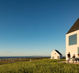 View of l'Étang-des-Caps and the archipelago