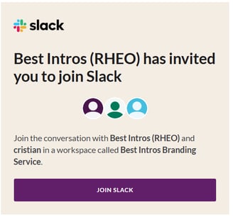 Visual of what your invitation to join the platform will look like