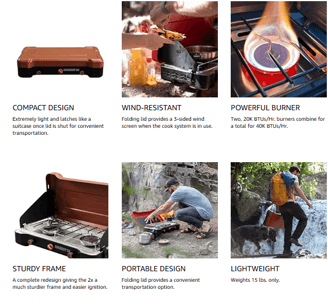 Camp Chef Everest 2X Two-Burner Stove for efficient camp cooking