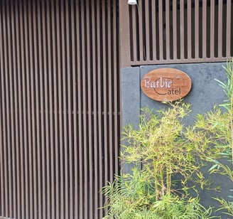 a building with a sign that says,'the name of the building is a