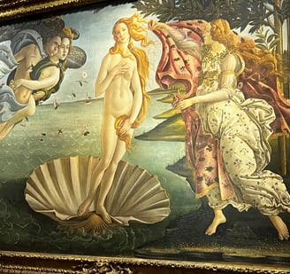 quadro O nascimento da Vênus, do pintor italiano Botticelli