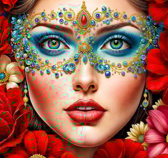 masque froral, inspiration ornementale