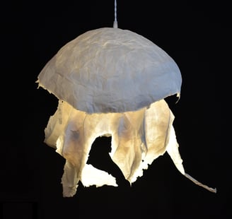 méduse géante sculpture lumineuse