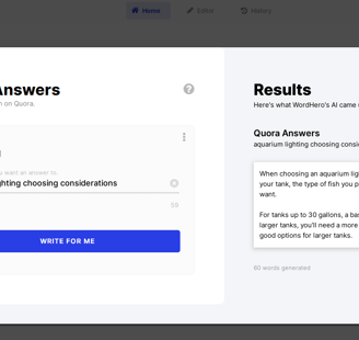 Wordhero AI Quora Answers for listing