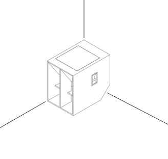 Eine Zeichnung von unserem H2101 in einer Ecke eines Raumes
