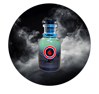 a bottle of liquid in a glass bottle