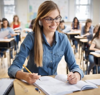 blue and white round illustration