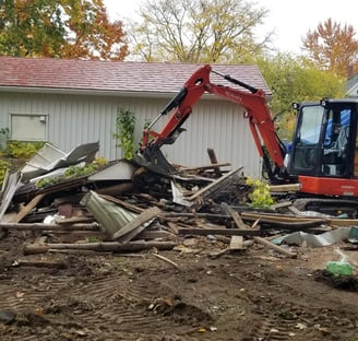 demolition of small garage